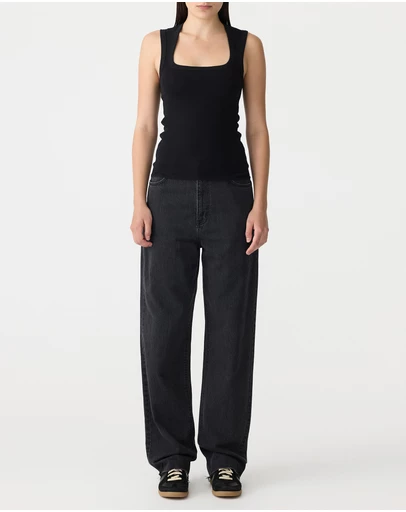Bassike - Low Scooped Rib Tank