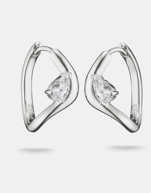 THOMAS SABO - THOMAS SABO Hoop earrings with zirconia in teardrop shape