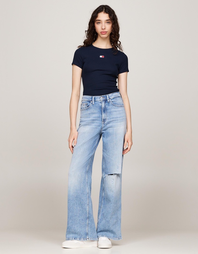 Tommy Jeans - Badge Ribbed Slim T-Shirt