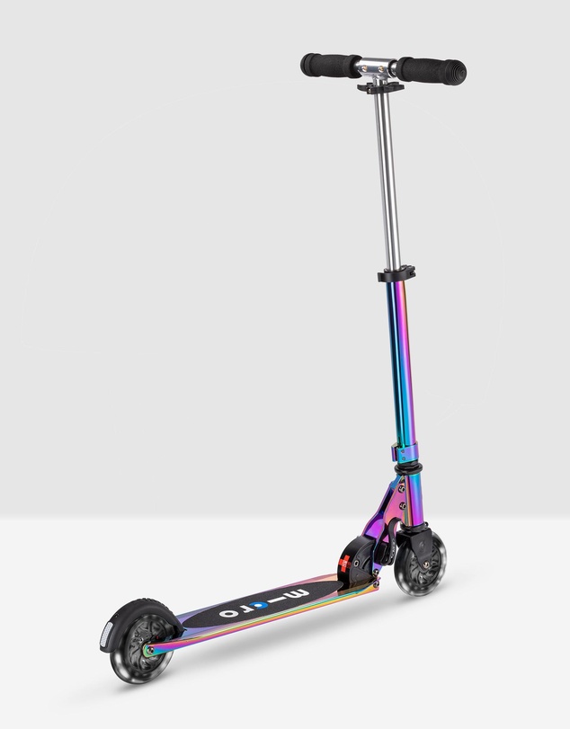 Micro Scooters - Micro Sprite 2 Wheel Folding Scooter Neochrome with LED wheels