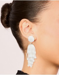 Lovisa - White Beaded Drop Earrings