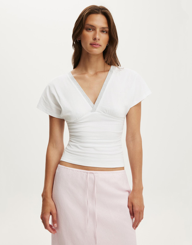 Cotton On - Benni Cinched Vee Tee