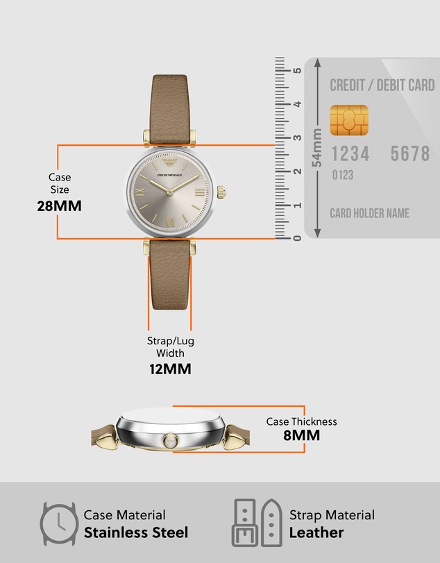 Emporio Armani - Taupe Analogue Watch