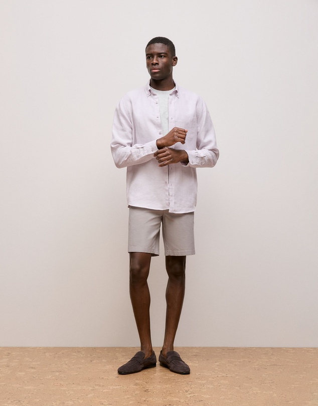 Trenery - Cotton Marle Crew T-shirt in Grey Marle