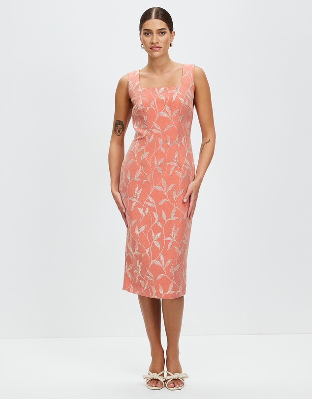 Pink Ruby - Chic Midi Dress