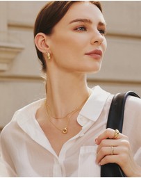 Ania Haie - Gold Bold Dome Hoop Earrings