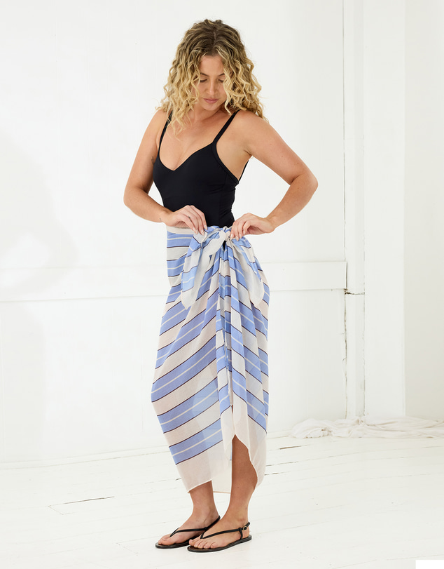 Morgan & Taylor - Serena Beach Sarong in Blue