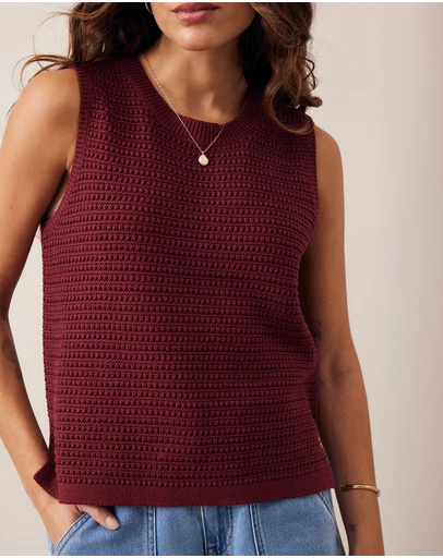Ceres Life - Maddy Mesh Knit Tank