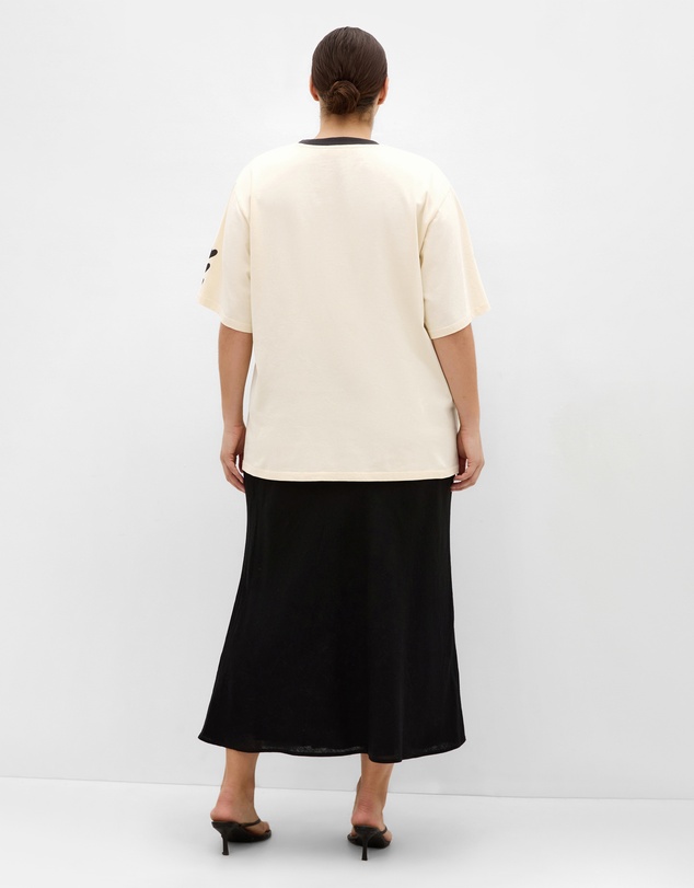 City Chic - Plus size Mon Amour Oversized Tee - french vanilla