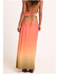 Subtitled - Earth Ombre Wrap Midi Skirt