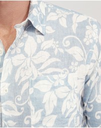 Oxford - Holloway Linen Blend Printed Shirt