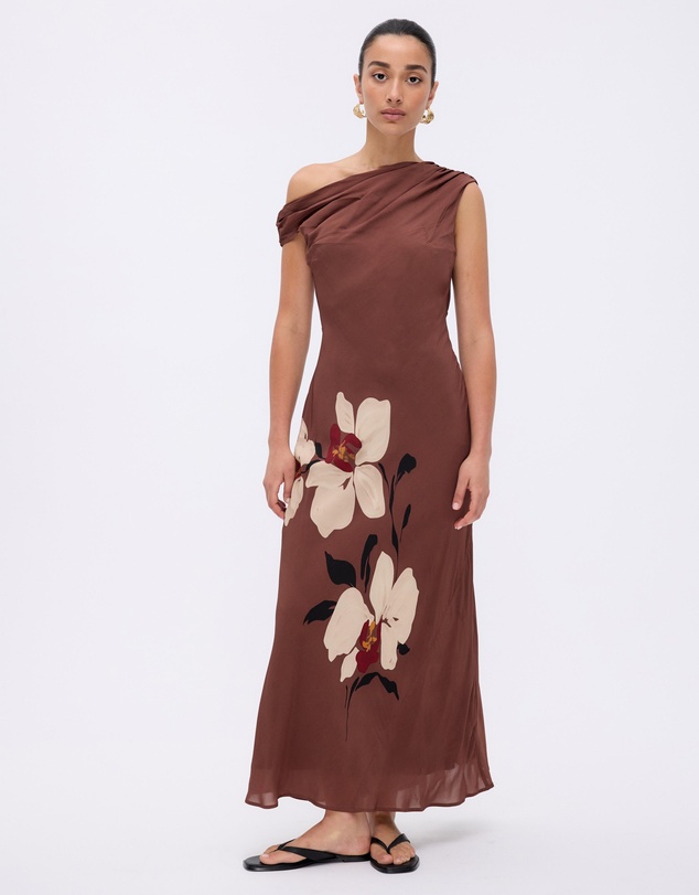 Minima Esenciales - Isla Off Shoulder Midi Dress