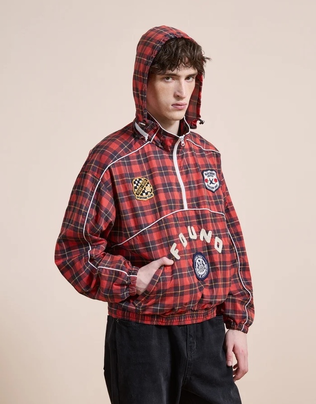 Found - Red Plaid Track Jacket