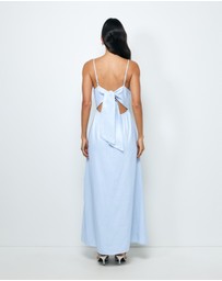 AERE - Donella Tie Back Midi Dress