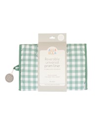 All 4 Ella - Pram Liner Gingham Sage