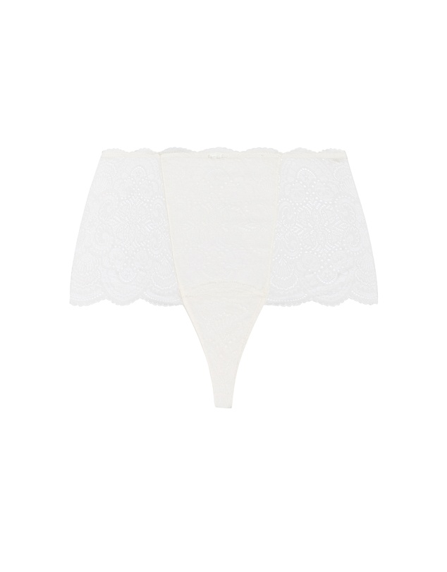 City Chic - Plus size Ophelia Shorty - ivory