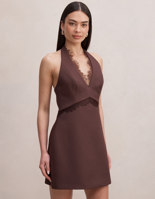 Forever New - Kobi Lace Halter Neck Mini Dress