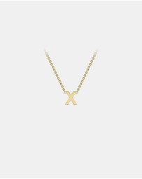 Zoe Olivia - 9K Gold Initial X Necklace