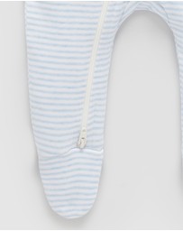 Purebaby - Zip Growsuit & Hat Set-Babies