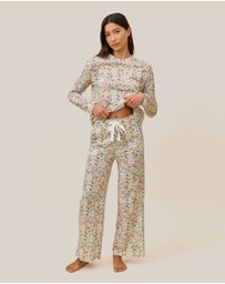 Papinelle - Meribel Organic Cotton Knit Long Sleeve Tee and Wide Leg Pant
