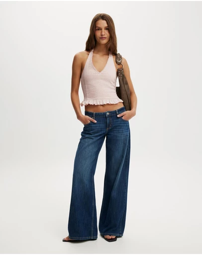 Cotton On - Indigo Halter Top