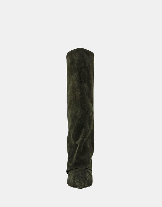 Steve Madden - Luca Olive Suede Heeled Boots