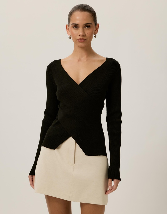 Tussah - Sienna Wrap Long Sleeve Knit Top