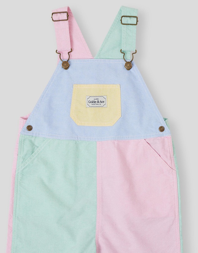 Goldie + Ace - Colour Block Burton Overalls - ICONIC EXCLUSIVE - Babies-Kids