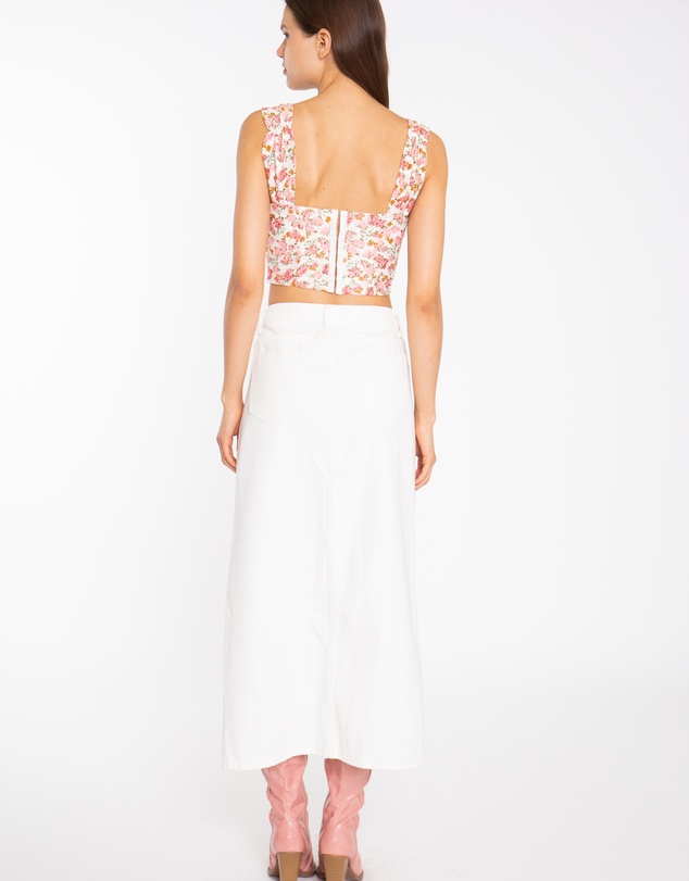 Glamorous - Center Split Denim Midi Skirt