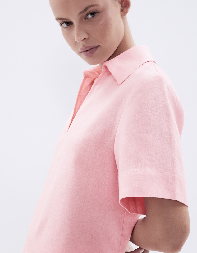 UNISON - Collared Linen Top