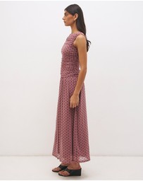 MON RENN - Sonata Spot Gathered Dress