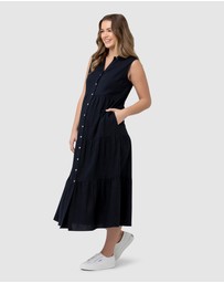 Ripe Maternity - Tracy Tiered Linen Dress