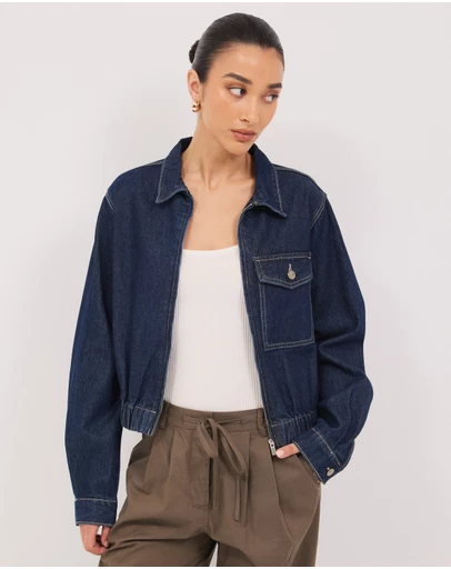 Calli - Mika Denim Bomber Jacket