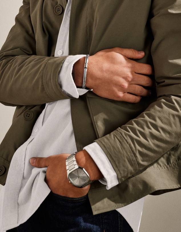 Skagen - Pelle Silver Tone Bracelet