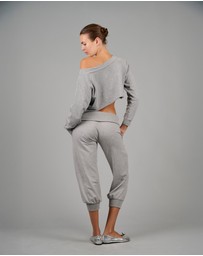 Love and Nostalgia - ‘Weekender’ Capri Track Pant - Grey Marl