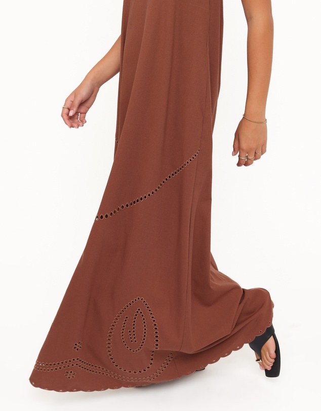 Petal & Pup - Como Strapless Maxi Dress - Brown