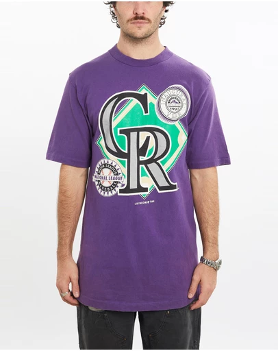 Vintage by The Real Deal - Pre Loved - Vintage 1993 MLB Colorado Rockies Tall Tee