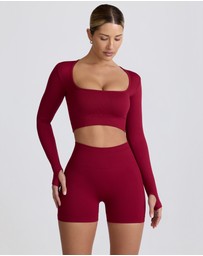 BO+TEE - Super Sculpt Seamless Long-Sleeve Crop Top
