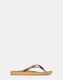 Vionic - Noosa Print Toe Post Sandal - Bronze Snake