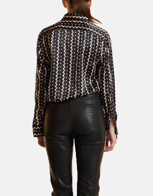 Cynthia Rowley - Foil Silk Button Up Shirt