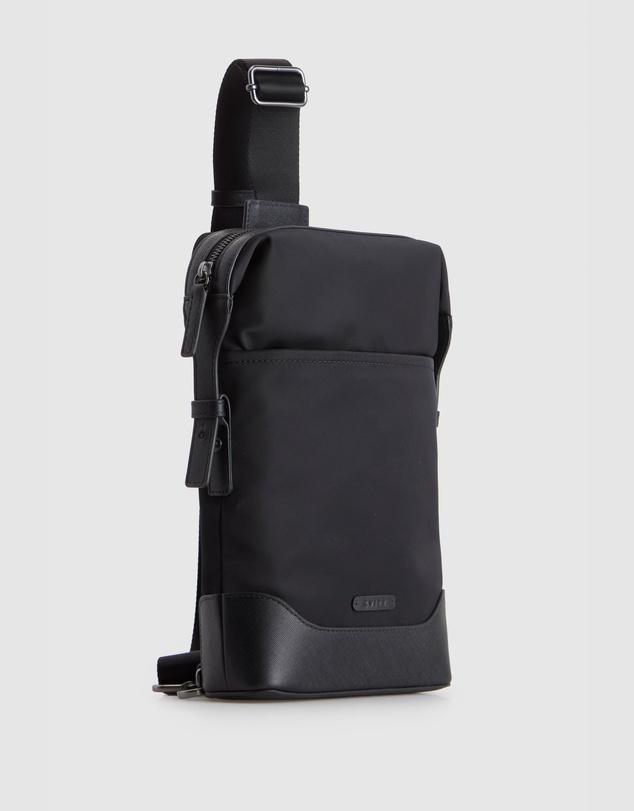 Evity - Zane Nylon/Leather Sling Bag