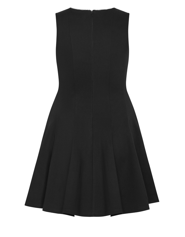 City Chic - Plus size Mary Skater Mini Dress - black
