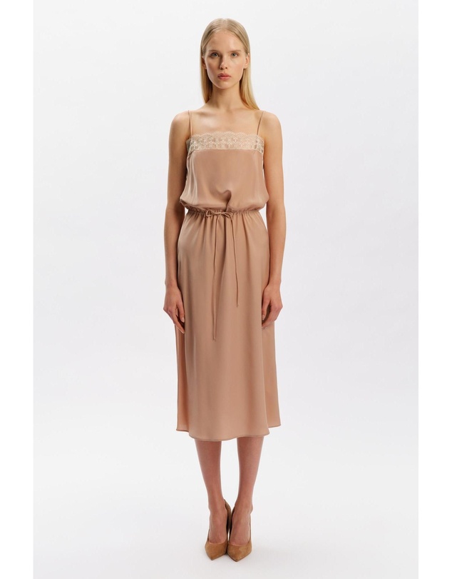Bardot - Olina Lace Satin Midi Dress