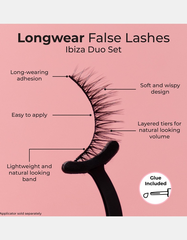 MCoBeauty - Longwear False Lashes Natural Duo Set - Ibiza
