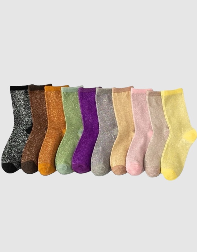 High Heel Jungle - Lurex Trouser Sock - Champagne