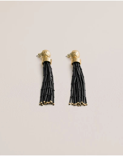 Trenery - Selin Drop Earrings in Black