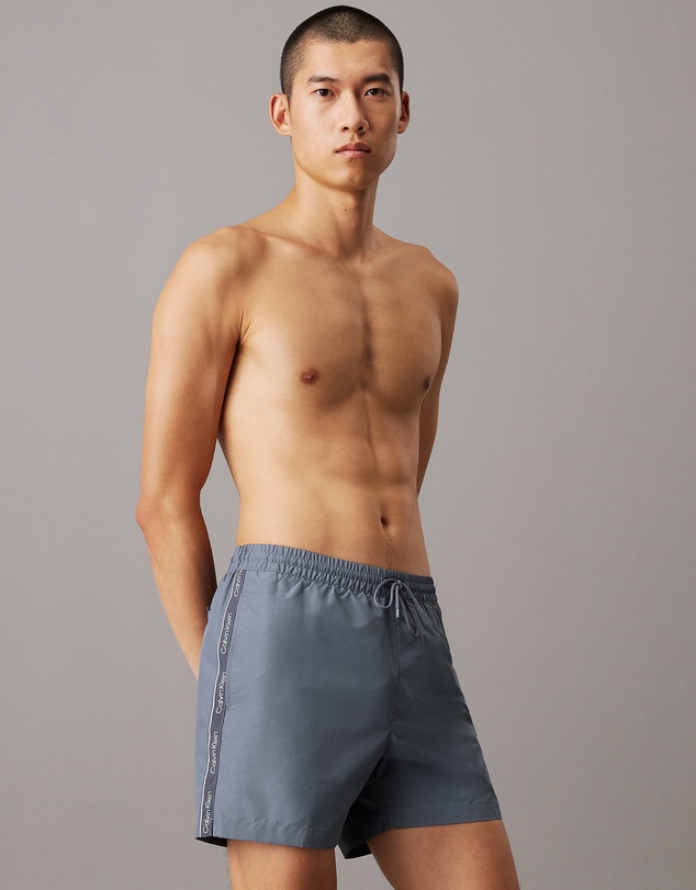 Calvin Klein - Logo Tape Medium Drawstring Swim Shorts