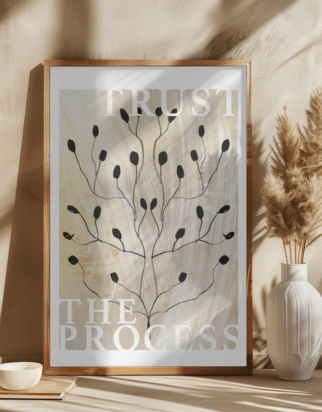 Olive et Oriel - Trust The Process No2 by Treechild Art Print