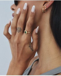 HOUSE OF SLANI - Green Meralda Gold Ring