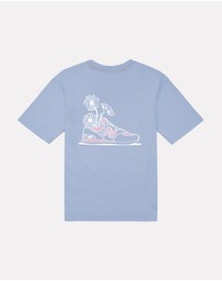 New Balance - Floral Sneaker Back Graphic Tee